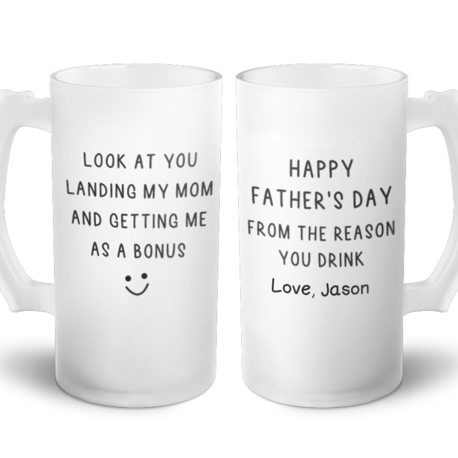 Reason You Drink - Frosted Glass Beer Mug