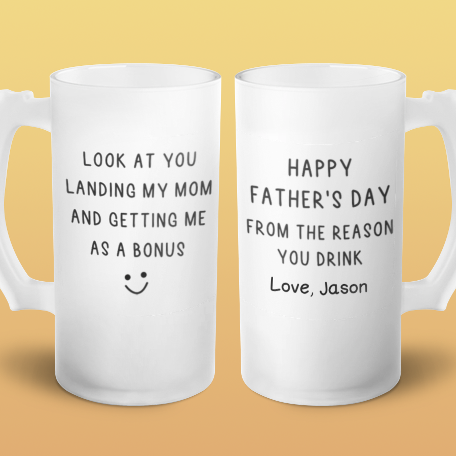 Reason You Drink - Frosted Glass Beer Mug