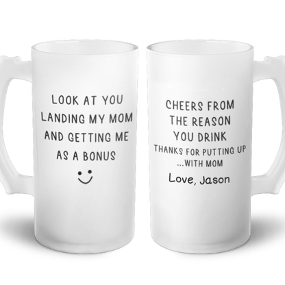 Reason You Drink - Frosted Glass Beer Mug