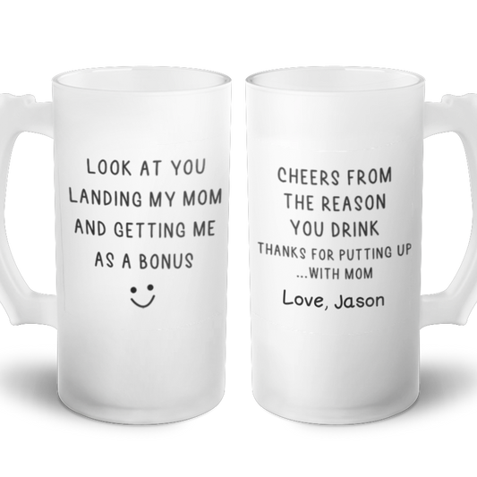 Reason You Drink - Frosted Glass Beer Mug