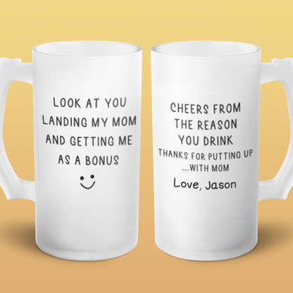 Reason You Drink - Frosted Glass Beer Mug