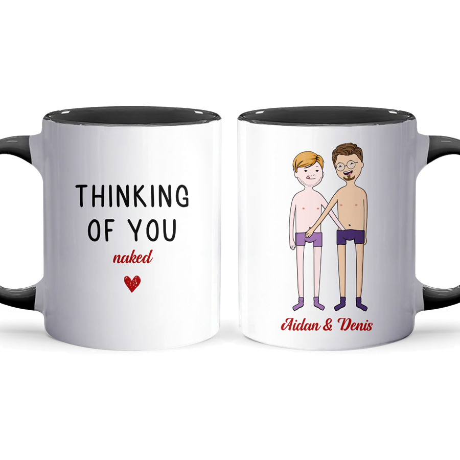 Thinking Of You - Personalized Accent Mug