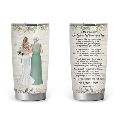 To My Daughter - Personalized 20oz Tumbler