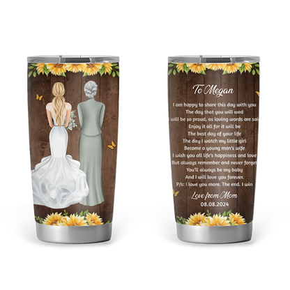 On Your Wedding - Personalized 20oz Tumbler