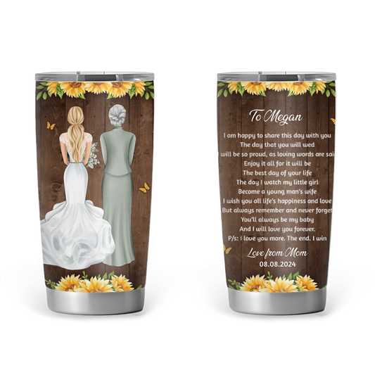 On Your Wedding - Personalized 20oz Tumbler