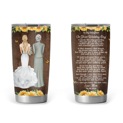 On Your Wedding Day - Personalized 20oz Tumbler