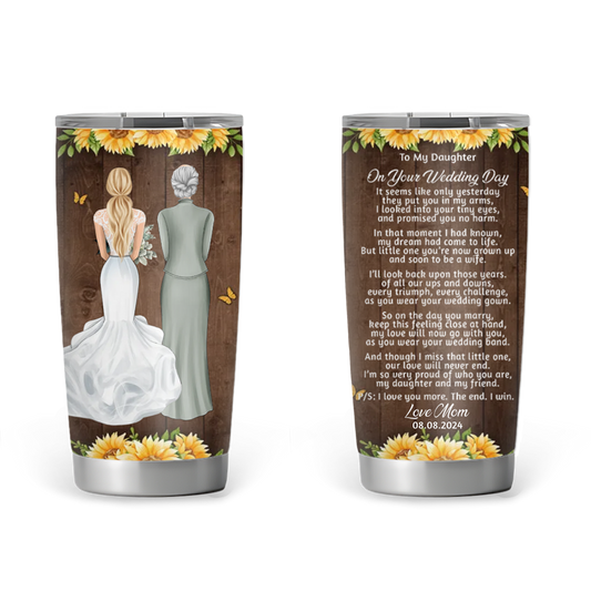 On Your Wedding Day - Personalized 20oz Tumbler