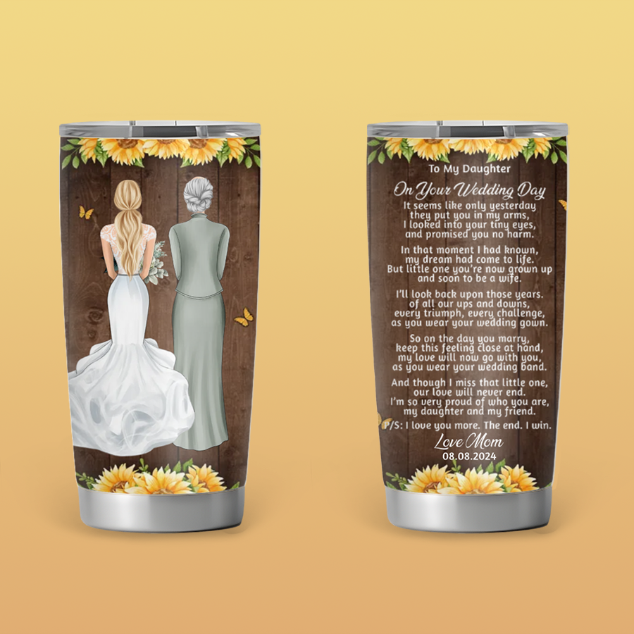 On Your Wedding Day - Personalized 20oz Tumbler