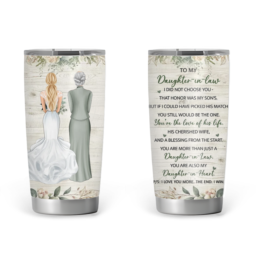 To My Daughter in law - Personalized 20oz Tumbler