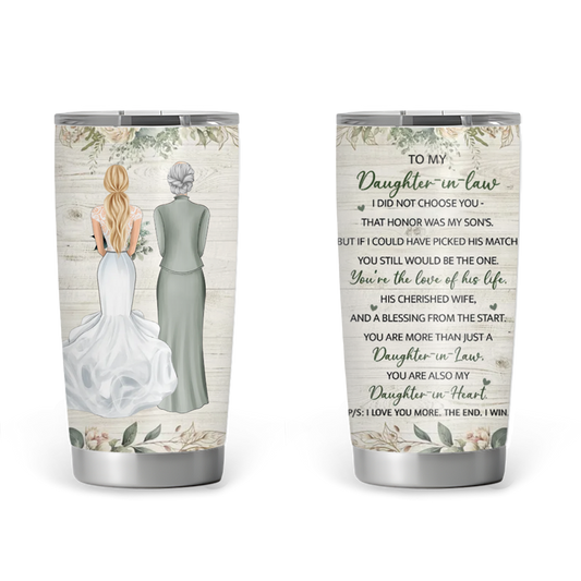 To My Daughter in law - Personalized 20oz Tumbler