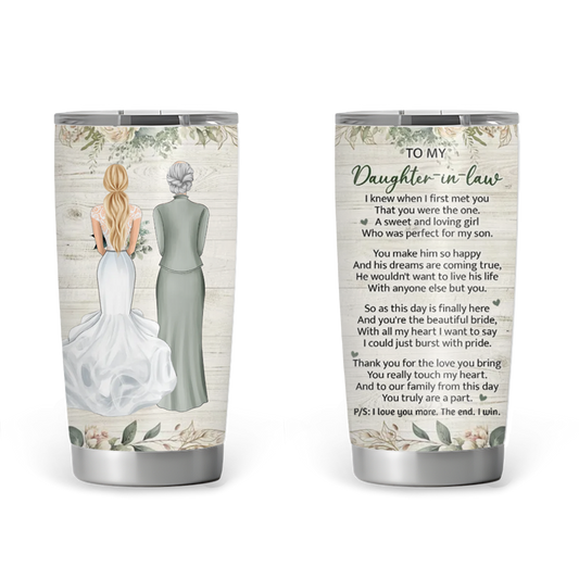 Daughter In Law - Personalized 20oz Tumbler