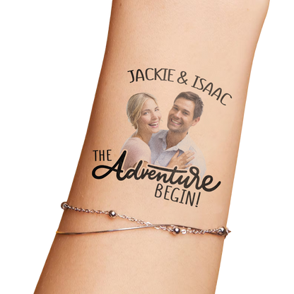 Wedding Custom Groom Bride Face Temporary Tattoo