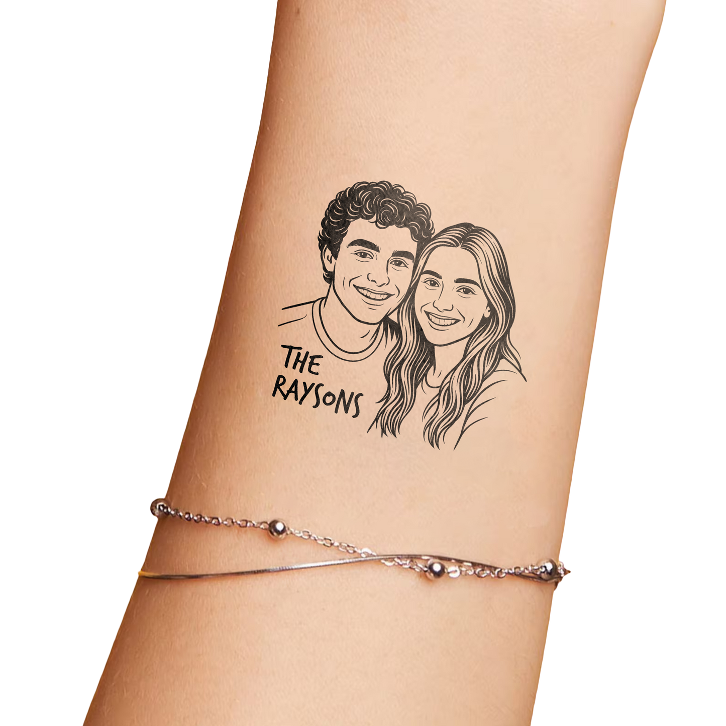 Wedding Custom Bride Groom Face Temporary Tattoo