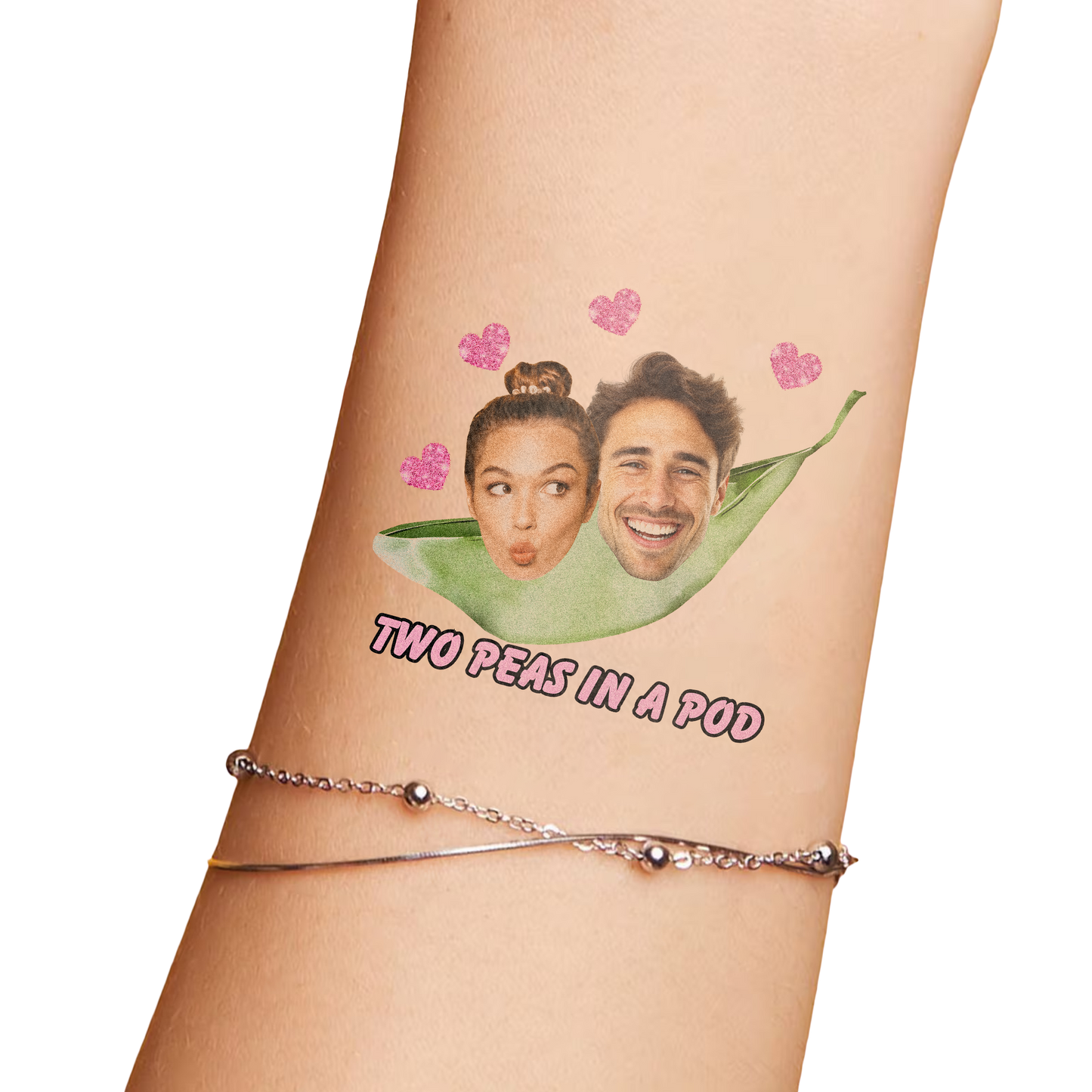 Wedding Custom Groom Bride Face Temporary Tattoo
