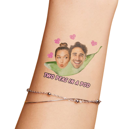 Wedding Custom Groom Bride Face Temporary Tattoo