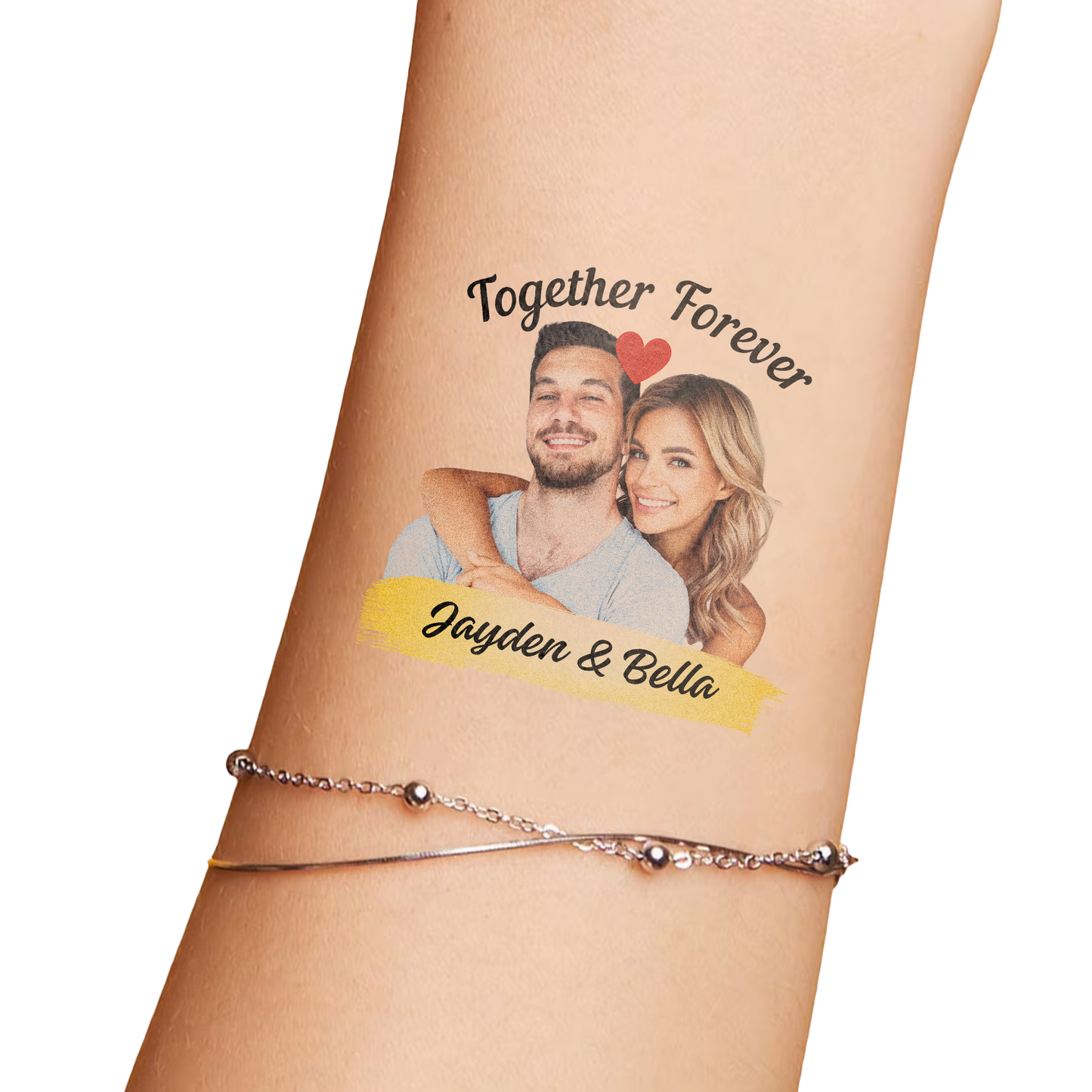 Wedding Custom Groom Bride Face Temporary Tattoo