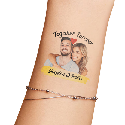 Wedding Custom Groom Bride Face Temporary Tattoo