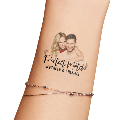 Wedding Custom Groom Bride Face Temporary Tattoo
