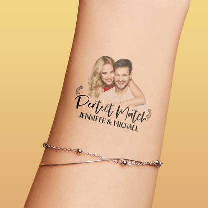 Wedding Custom Groom Bride Face Temporary Tattoo