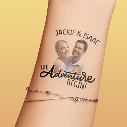 Wedding Custom Groom Bride Face Temporary Tattoo