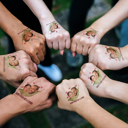 Wedding Custom Groom Bride Face Temporary Tattoo