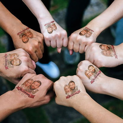 Wedding Custom Groom Bride Face Temporary Tattoo