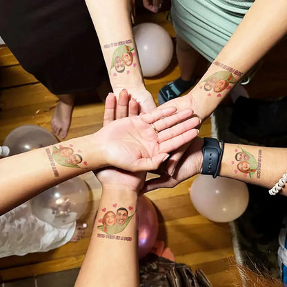 Wedding Custom Groom Bride Face Temporary Tattoo