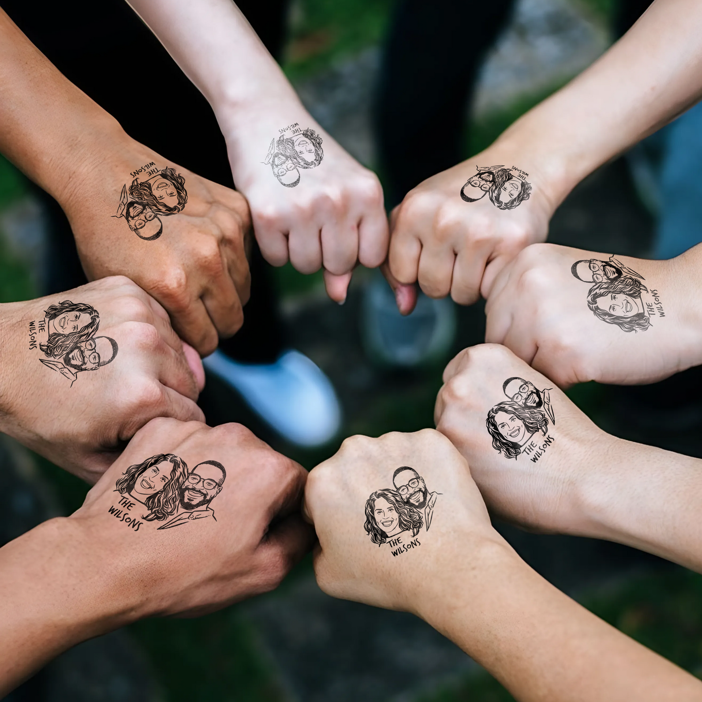 Wedding Custom Bride Groom Face Temporary Tattoo