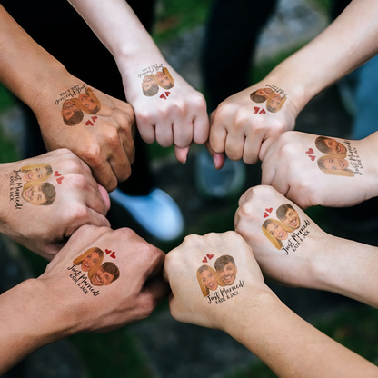 Wedding Custom Groom Bride Face Temporary Tattoo