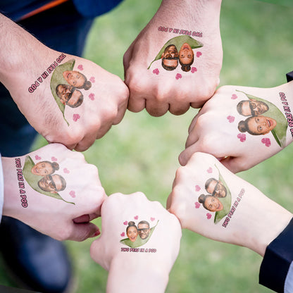 Wedding Custom Groom Bride Face Temporary Tattoo