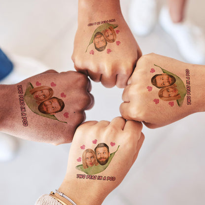 Wedding Custom Groom Bride Face Temporary Tattoo