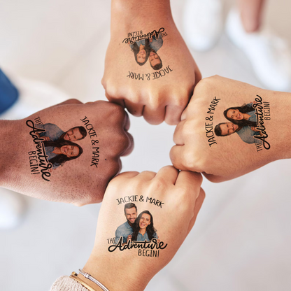 Wedding Custom Groom Bride Face Temporary Tattoo