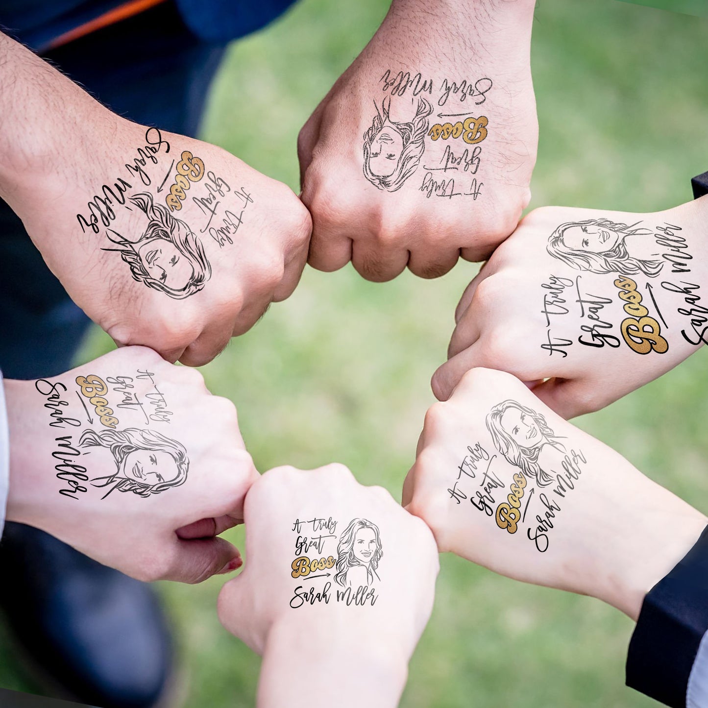 Truly Great Custom Boss Face Temporary Tattoo