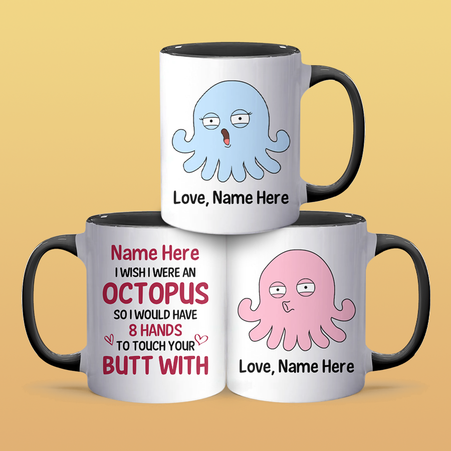 8 Hands To Touch - Personalized Accent Mug