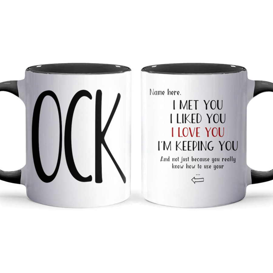 Use Your C.O.C.K - Personalized Accent Mug