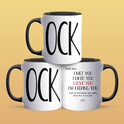 Use Your C.O.C.K - Personalized Accent Mug