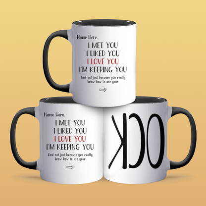 Use Your C.O.C.K - Personalized Accent Mug