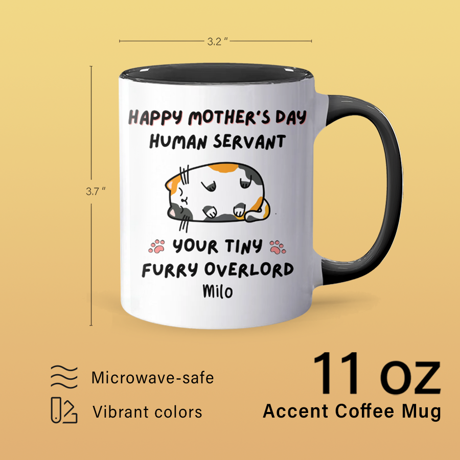 Tiny Furry Overlord - Personalized Accent Mug