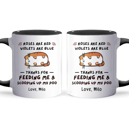 Thanks For Feeding Me - Personalized Accent Mug