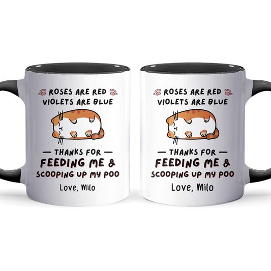 Thanks For Feeding Me - Personalized Accent Mug