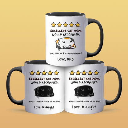 Excellent Cat Mom - Personalized Accent Mug