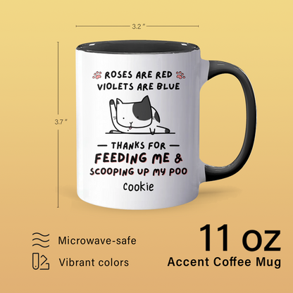 Thanks For Feeding Me - Personalized Accent Mug