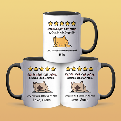 Excellent Cat Mom - Personalized Accent Mug