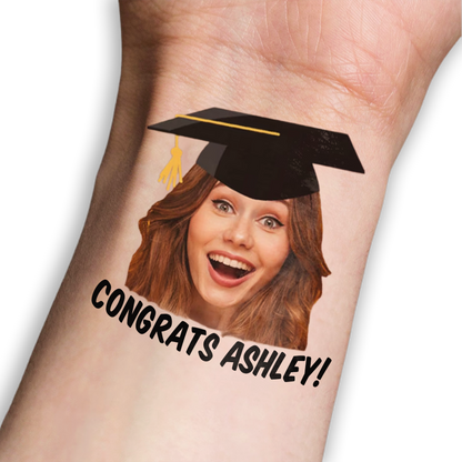 Graduation Congrats Personalized Temporary Tattoo