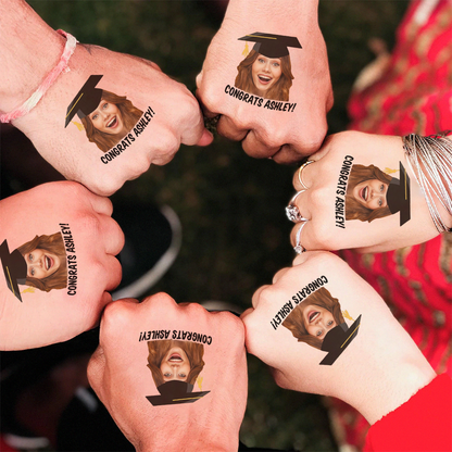 Graduation Congrats Personalized Temporary Tattoo