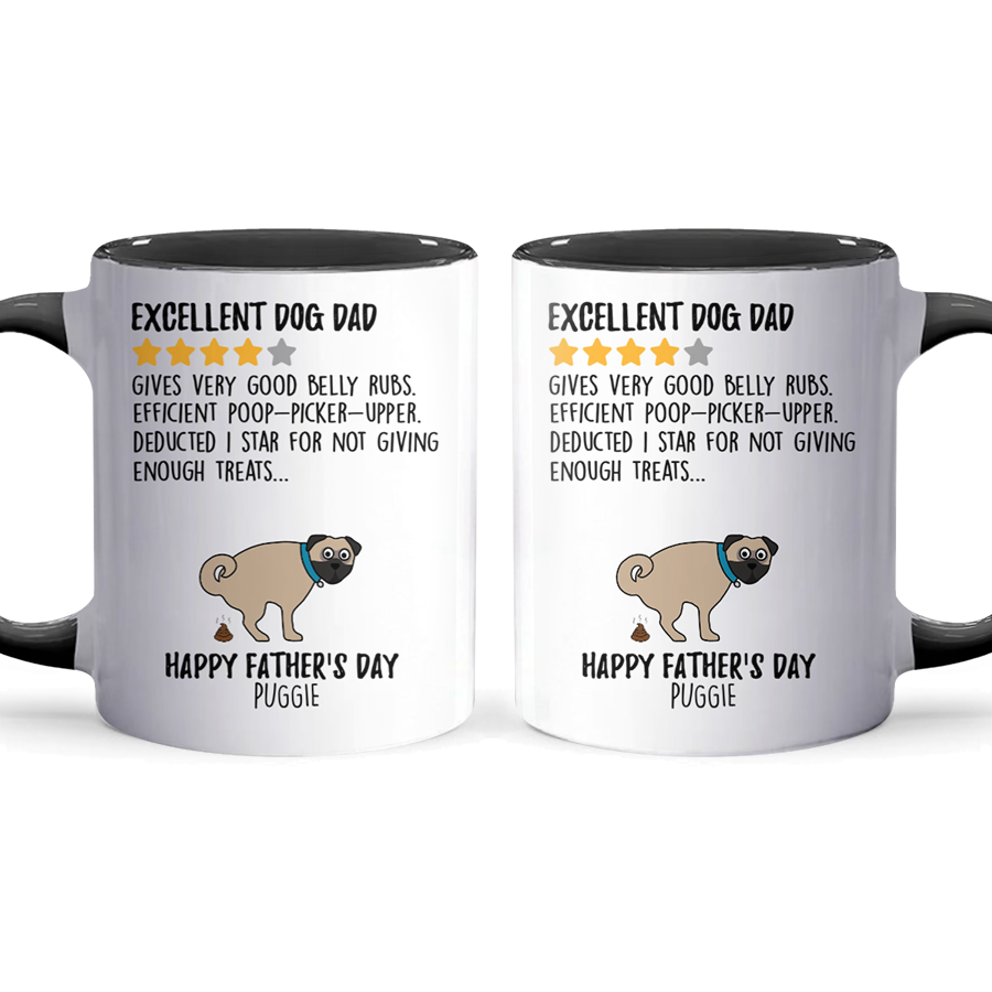 Excellent Dog Dad - Personalized Accent Mug