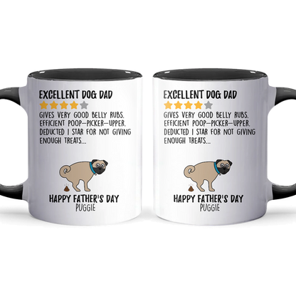 Excellent Dog Dad - Personalized Accent Mug