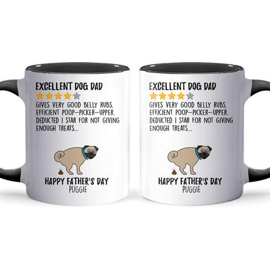 Excellent Dog Dad - Personalized Accent Mug