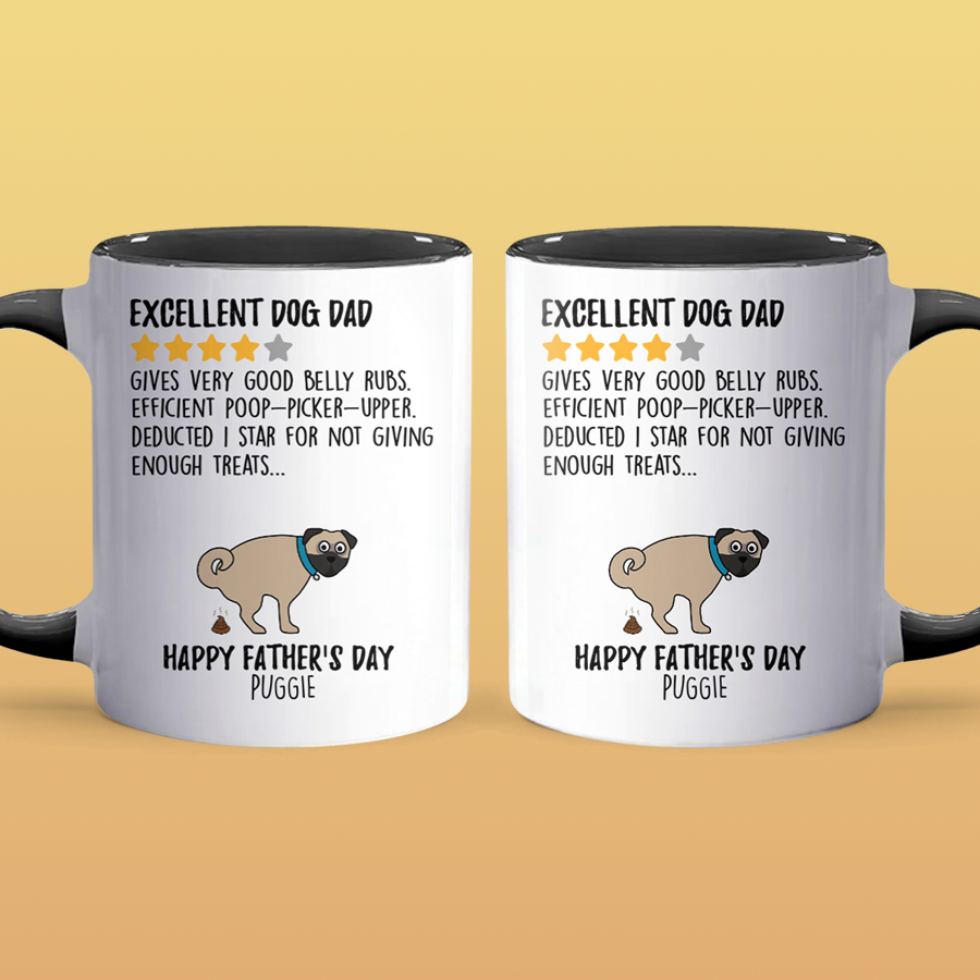 Excellent Dog Dad - Personalized Accent Mug