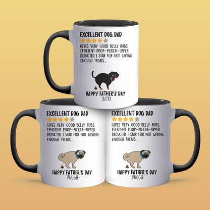 Excellent Dog Dad - Personalized Accent Mug